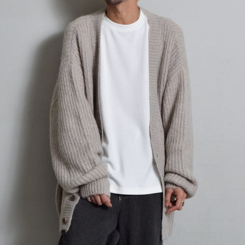 【DOUBLESTEAL】Vネックシャギーカーディガン