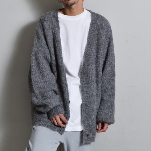【DOUBLESTEAL】Vネックシャギーカーディガン