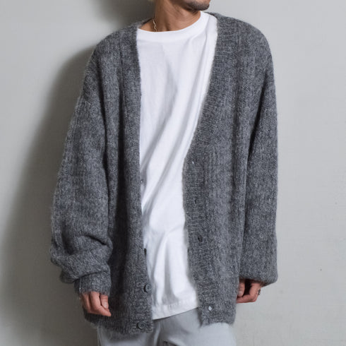 【DOUBLESTEAL】Vネックシャギーカーディガン