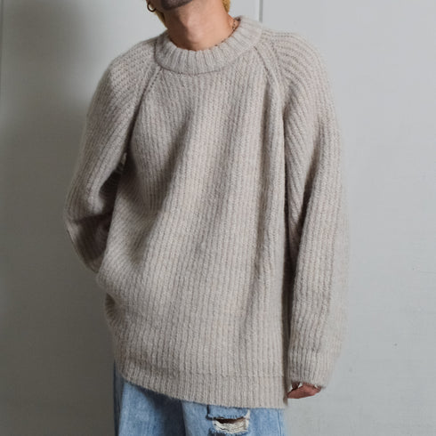 【DOUBLESTEAL】ラグランシャギーニット