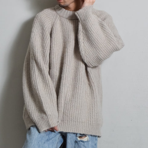 【DOUBLESTEAL】ラグランシャギーニット