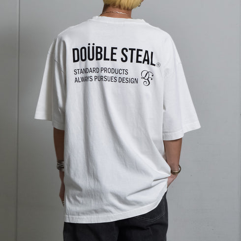 【DOUBLESTEAL】ピグメントアソートロゴ半袖Tシャツ