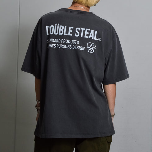 【DOUBLESTEAL】ピグメントアソートロゴ半袖Tシャツ