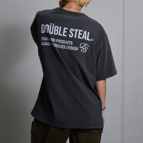 【DOUBLESTEAL】ピグメントアソートロゴ半袖Tシャツ