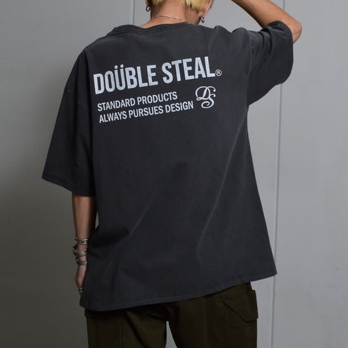 【DOUBLESTEAL】ピグメントアソートロゴ半袖Tシャツ
