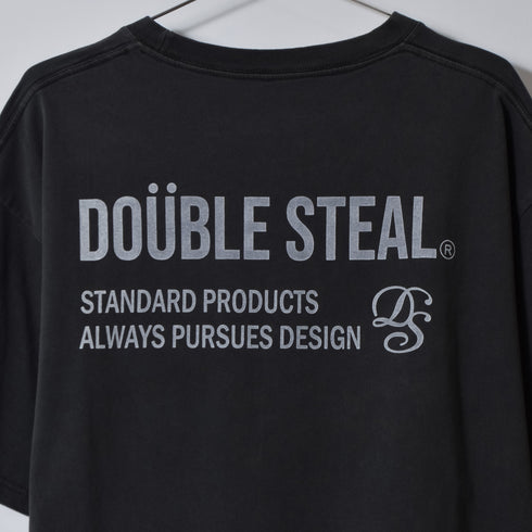 【DOUBLESTEAL】ピグメントアソートロゴ半袖Tシャツ