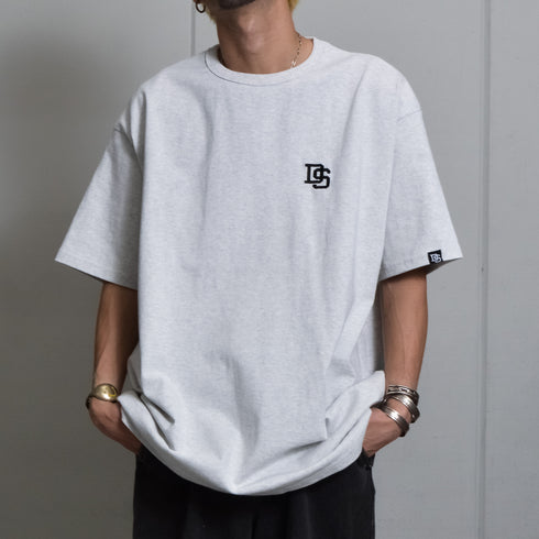 【DOUBLESTEAL】ヘビーオンスワンポイントロゴ刺繡半袖Tシャツ