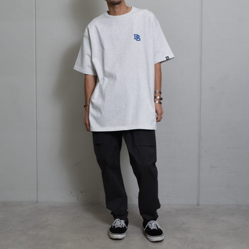 【DOUBLESTEAL】ヘビーオンスワンポイントロゴ刺繡半袖Tシャツ