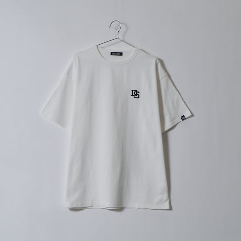 【DOUBLESTEAL】ヘビーオンスワンポイントロゴ刺繡半袖Tシャツ