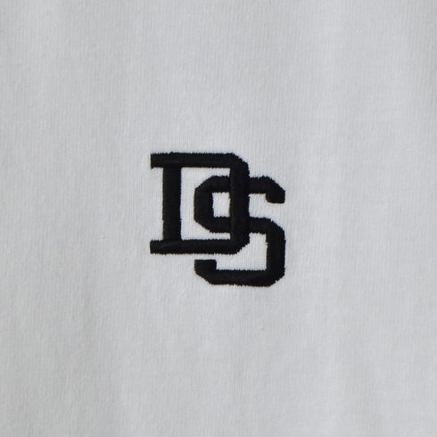 【DOUBLESTEAL】ヘビーオンスワンポイントロゴ刺繡半袖Tシャツ
