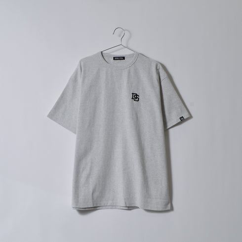 【DOUBLESTEAL】ヘビーオンスワンポイントロゴ刺繡半袖Tシャツ