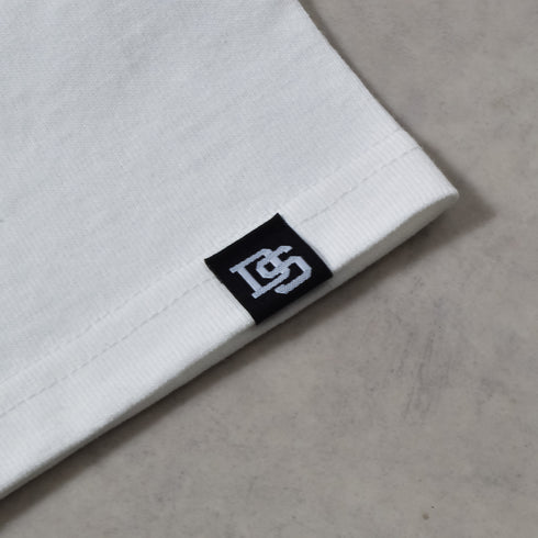 【DOUBLESTEAL】ヘビーオンスワンポイントロゴ刺繡半袖Tシャツ