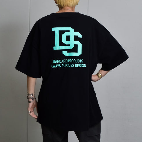 【DOUBLESTEAL】接触冷感・UVカット USAコットンビックサイズロゴプリント半袖Tシャツ