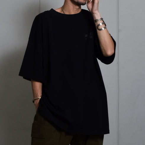 【DOUBLESTEAL】接触冷感・UVカット USAコットンビックサイズロゴプリント半袖Tシャツ