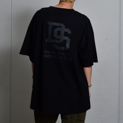 【DOUBLESTEAL】接触冷感・UVカット USAコットンビックサイズロゴプリント半袖Tシャツ