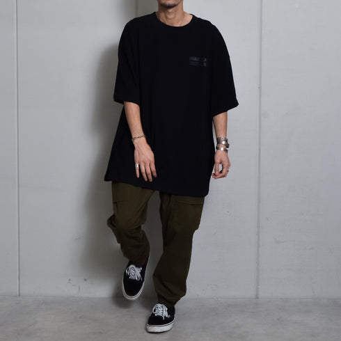 【DOUBLESTEAL】接触冷感・UVカット USAコットンビックサイズロゴプリント半袖Tシャツ