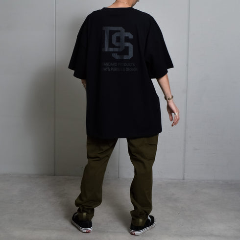 【DOUBLESTEAL】接触冷感・UVカット USAコットンビックサイズロゴプリント半袖Tシャツ