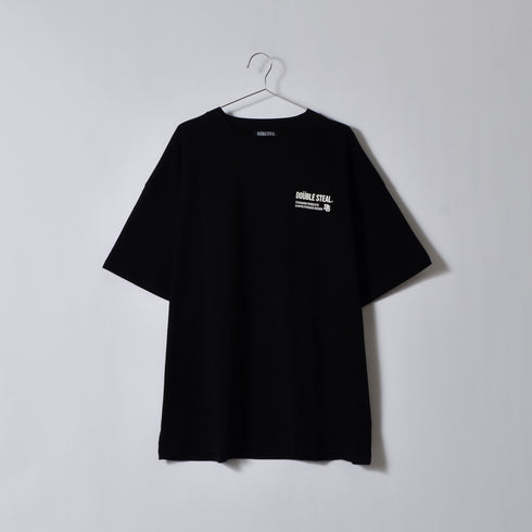 【DOUBLESTEAL】接触冷感・UVカット USAコットンビックサイズロゴプリント半袖Tシャツ