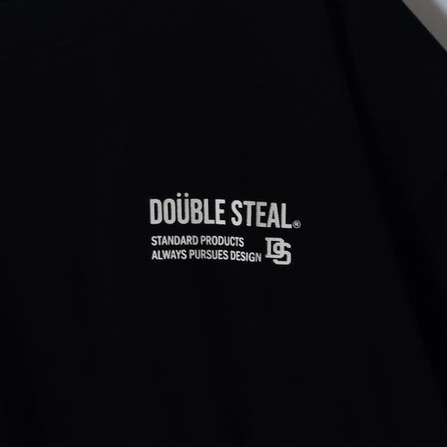 【DOUBLESTEAL】接触冷感・UVカット USAコットンビックサイズロゴプリント半袖Tシャツ