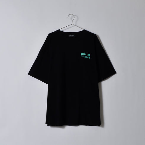 【DOUBLESTEAL】接触冷感・UVカット USAコットンビックサイズロゴプリント半袖Tシャツ