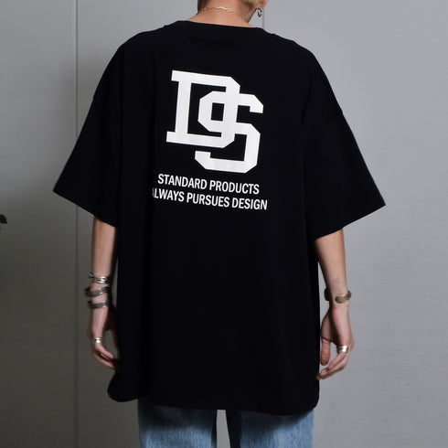 【DOUBLESTEAL】接触冷感・UVカット USAコットンビックサイズロゴプリント半袖Tシャツ