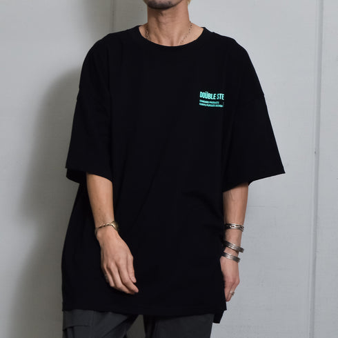 【DOUBLESTEAL】接触冷感・UVカット USAコットンビックサイズロゴプリント半袖Tシャツ