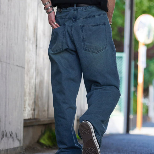 【MODISH GAZE】12Ozデニムオーバーダイバギーパンツ