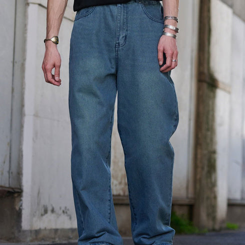 【MODISH GAZE】12Ozデニムオーバーダイバギーパンツ