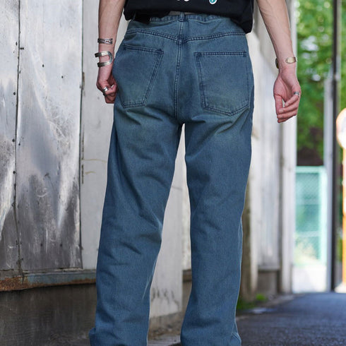 【MODISH GAZE】12Ozデニムオーバーダイバギーパンツ