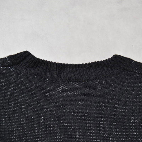 【MODISH GAZE】フロントロゴダメージ加工ニット