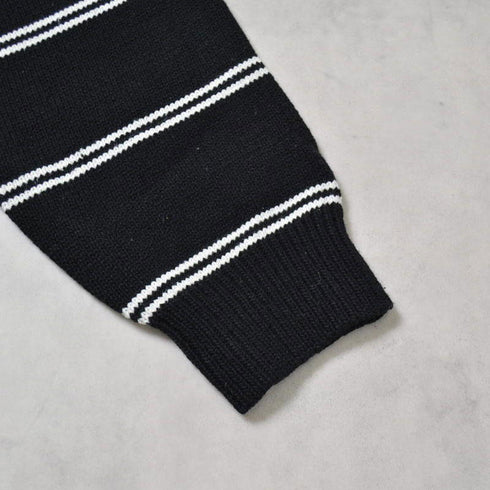 【MODISH GAZE】ワンポイントロゴボーダーニット