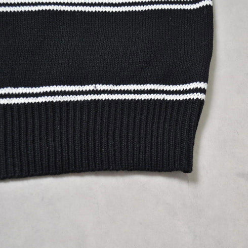 【MODISH GAZE】ワンポイントロゴボーダーニット