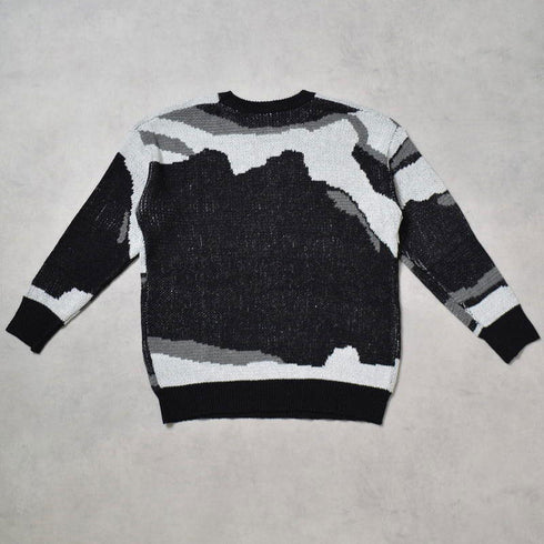 【MODISH GAZE】マーブル柄オーバーサイズニット