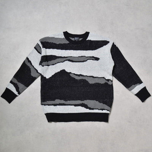 【MODISH GAZE】マーブル柄オーバーサイズニット