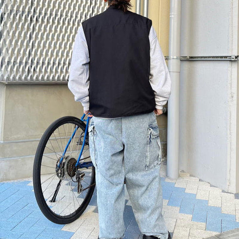 【MODISH GAZE】スタンドネック フルジップベスト