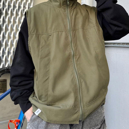 【MODISH GAZE】スタンドネック フルジップベスト