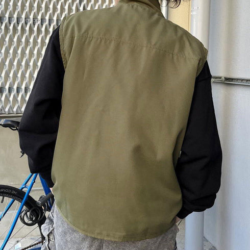 【MODISH GAZE】スタンドネック フルジップベスト