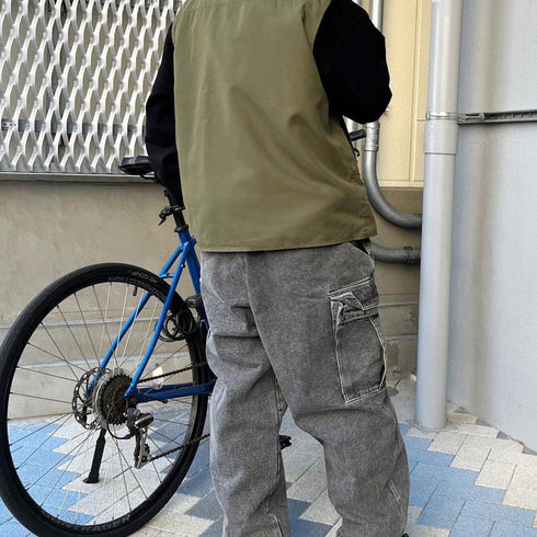 【MODISH GAZE】スタンドネック フルジップベスト