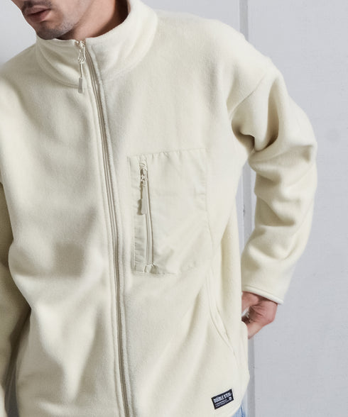 【DOUBLESTEAL】ネーム付きフリースフルジップスタンドジャケット