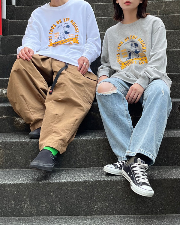 【MODISH GAZE】レトロデザインサークルロゴ 裏毛スウェット