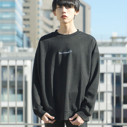 【MODISH GAZE】T/Cポンチ ゆるカラープリント ビッグスウェットトレーナー