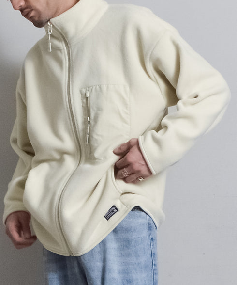 【DOUBLESTEAL】ネーム付きフリースフルジップスタンドジャケット