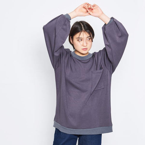【MODISH GAZE】ルーズシルエット スウェットシャツ