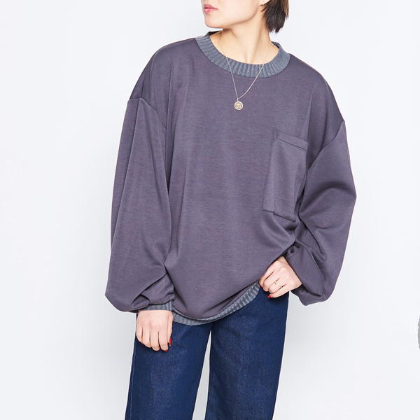【MODISH GAZE】ルーズシルエット スウェットシャツ