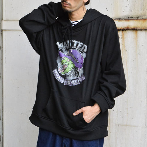 【MODISH GAZE】ビンテージ加工プリント ビッグサイズパーカー