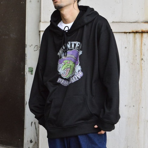 【MODISH GAZE】ビンテージ加工プリント ビッグサイズパーカー