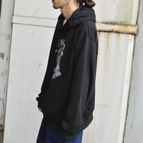 【MODISH GAZE】ビンテージ加工プリント ビッグサイズパーカー
