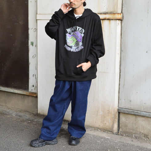 【MODISH GAZE】ビンテージ加工プリント ビッグサイズパーカー