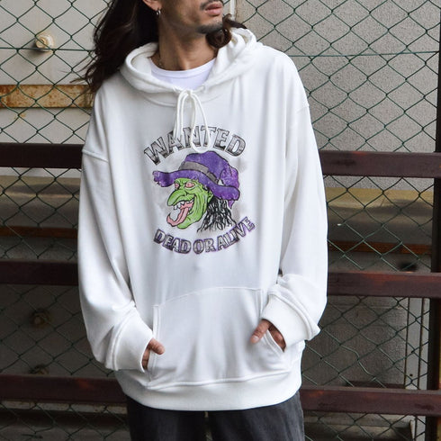 【MODISH GAZE】ビンテージ加工プリント ビッグサイズパーカー