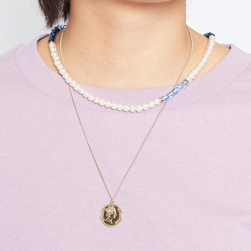 【MODISH GAZE】コインデザインネックレス&パールネックレス